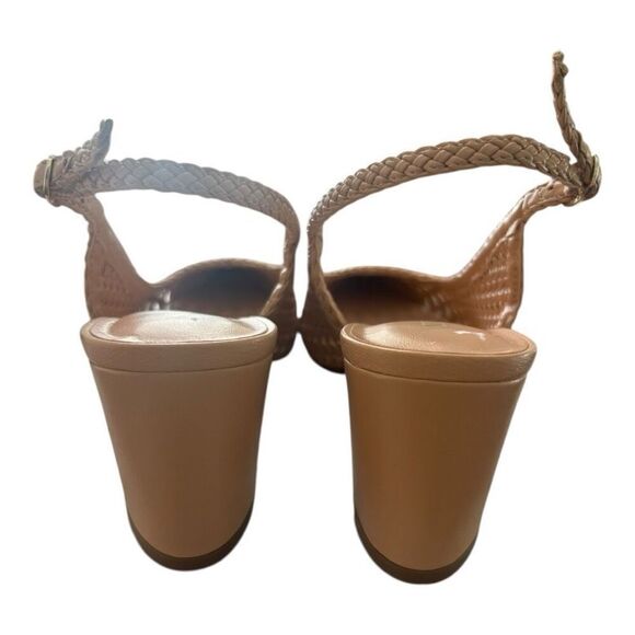 Nine West Woven Slingbacks Pumps Size 8 M Tan - Picture 4 of 9